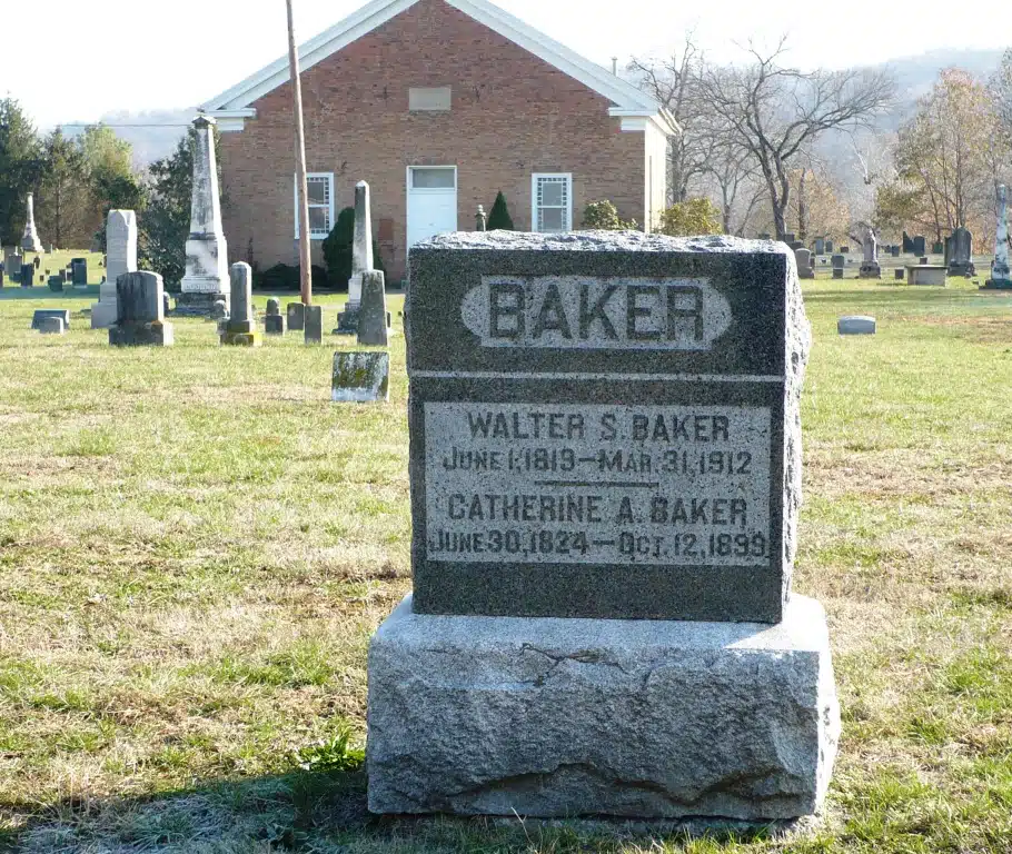 Photo: Walter S. Baker's gravestone in the Old Brookville Cemetery.