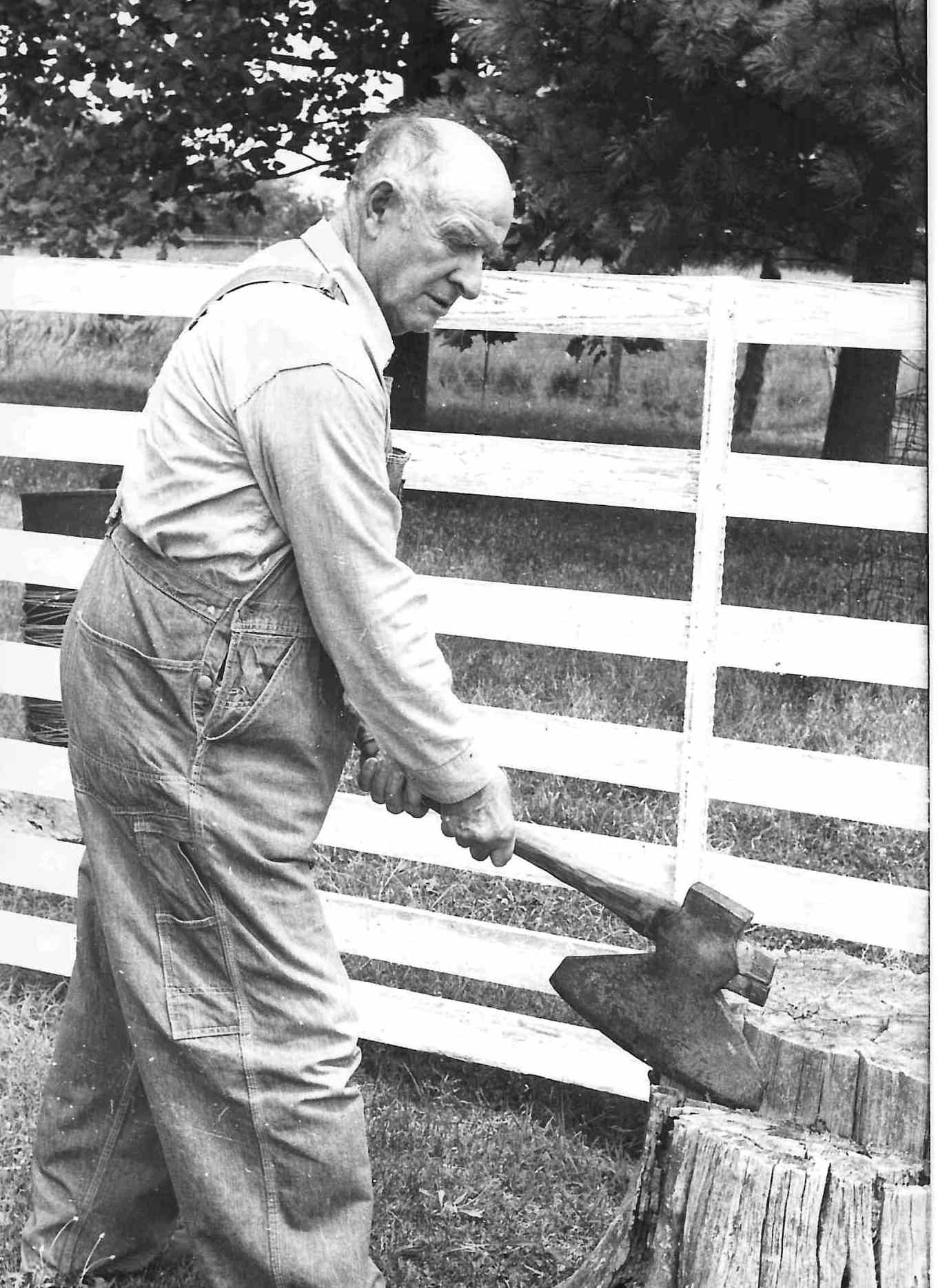 Photo with caption: Carl Huber in 1974. FCPLD collection.