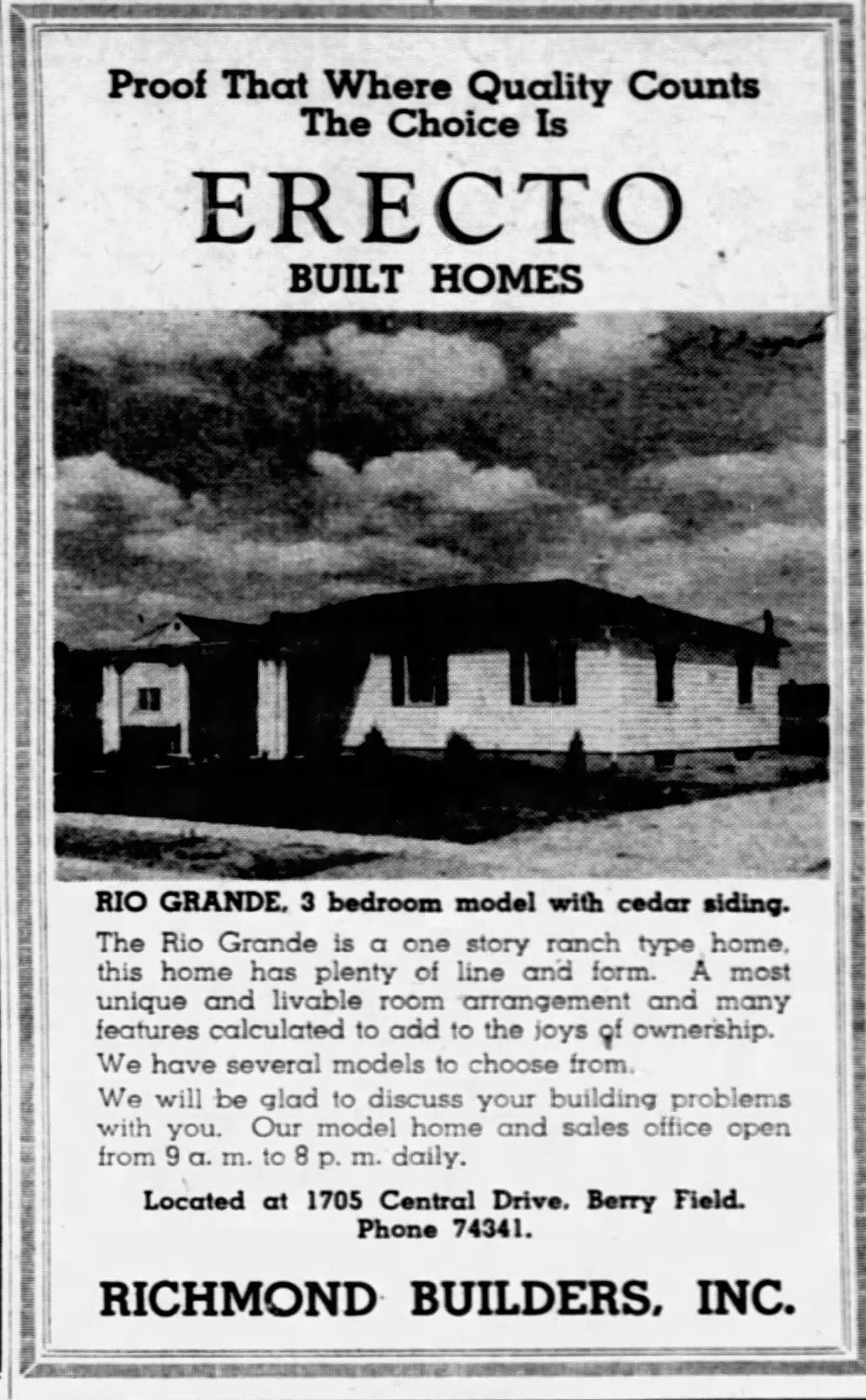 Photo with caption:The Rio Grande model. From the September 12, 1948 Richmond Palladium-Item.