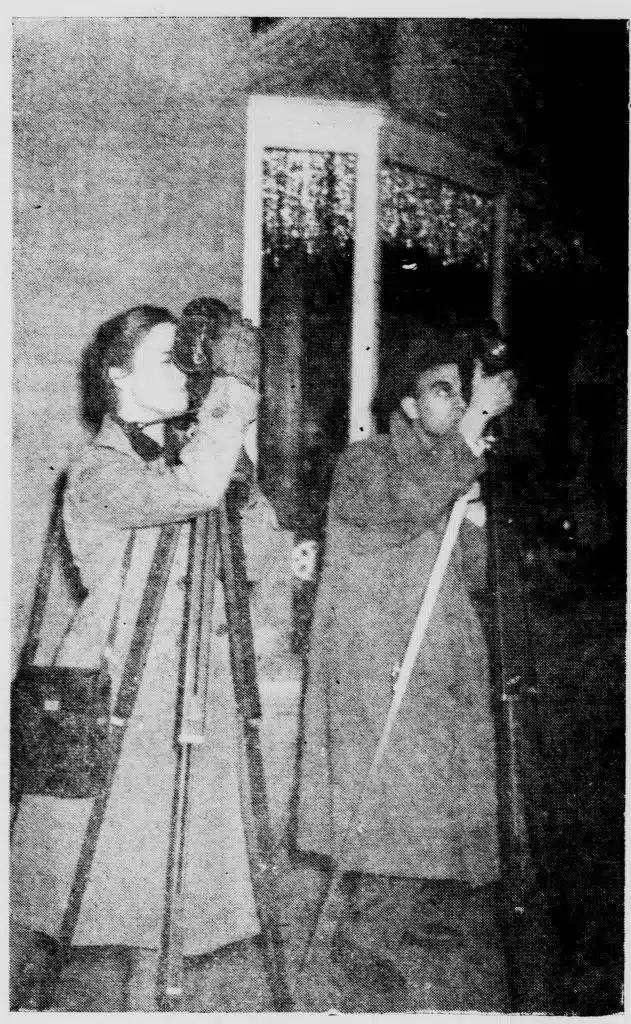 Photo with caption: Stock photo of Virginia McWilliams & R.W. Allen. They would be filming “Life in Brookville.”