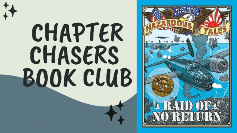 Graphic with text: Chapter Chasers Book Club 