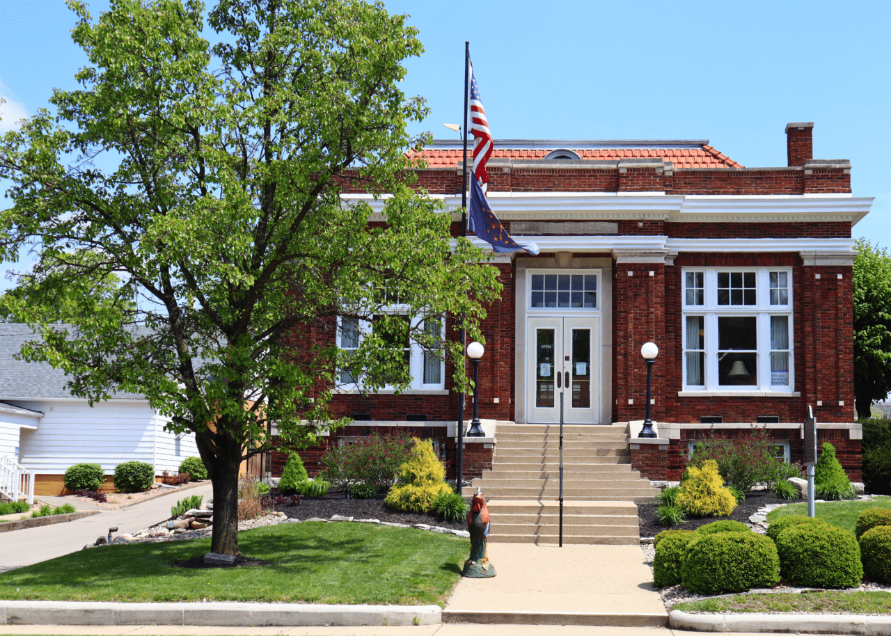 The Brookville Public Library Carnegie building. 