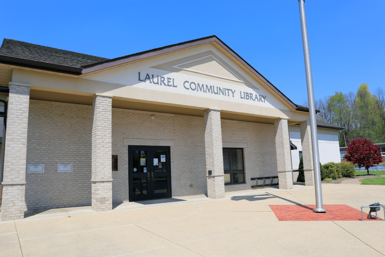 The Laurel Public Library building. 