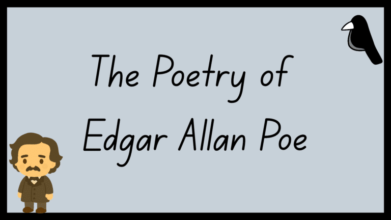 Graphic with text: Edgar Allan Poe