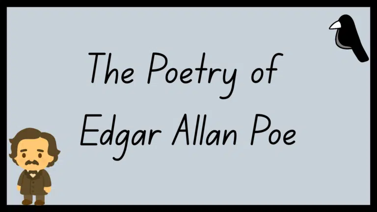 Graphic with text: Edgar Allan Poe